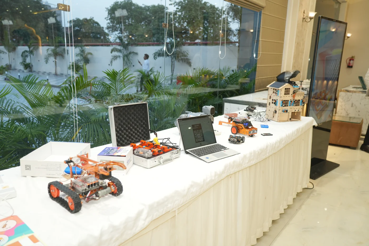 Live robotics kits, smart models, and interactive stem displays showcased for schools