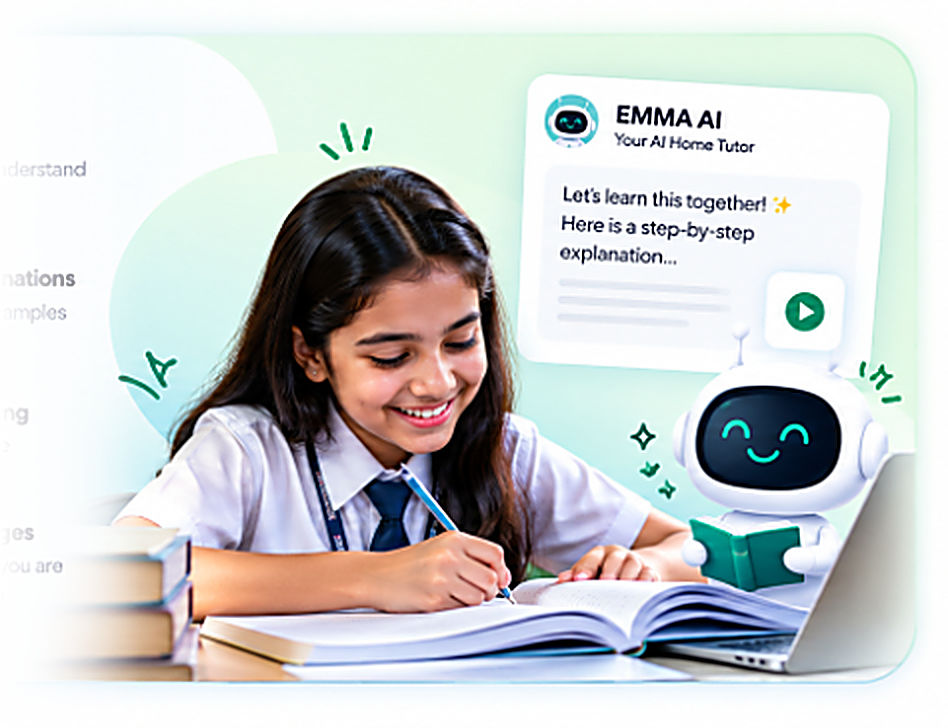 Student studying with EMMA AI Home Tutor